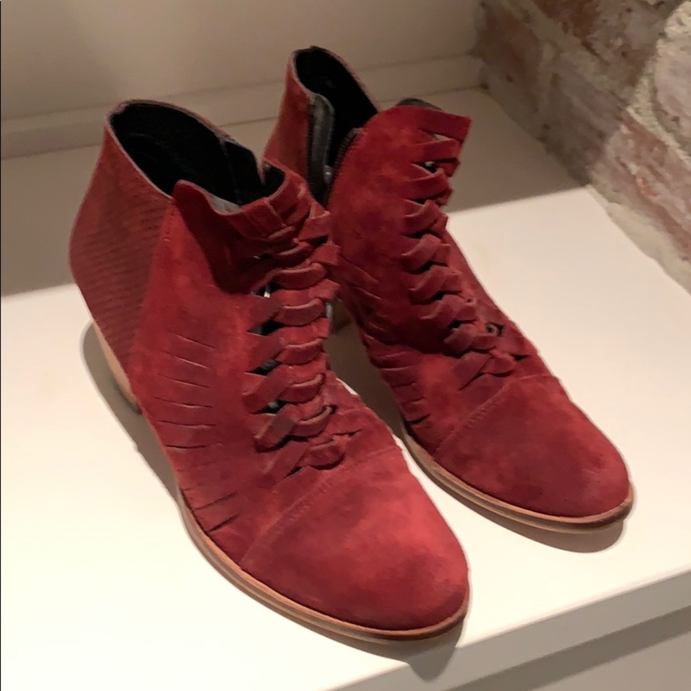 Free People Burgundy Bootie